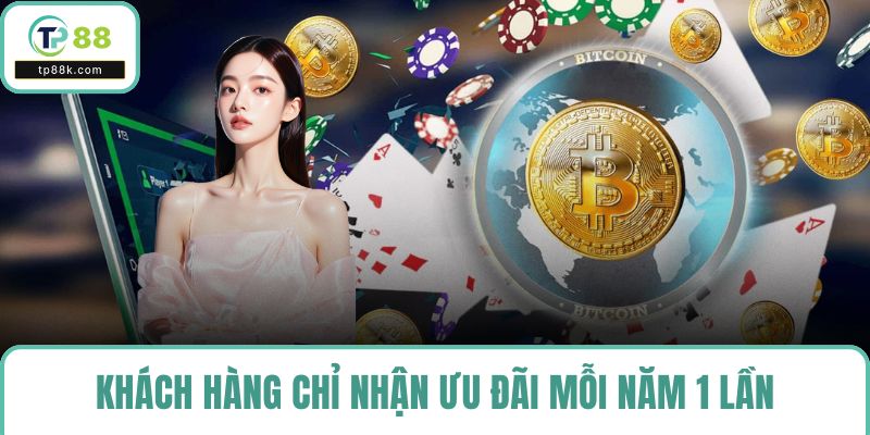 Khách hàng chỉ nhận ưu đãi mỗi năm 1 lần