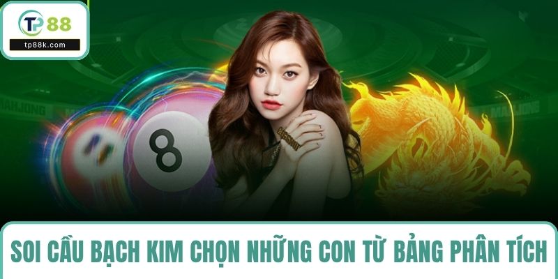 Soi cầu bạch kim chọn những con từ bảng phân tích